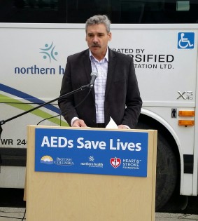 Prince George-Mackenzie Liberal MLA Mike Morris at today's announcement