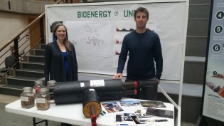 Energy technician Amanda Drew and Sustainability Manager Kyrke Gaudreau demonstrate UNBC's Sustainable Communities Demonstration Project - photos 250News