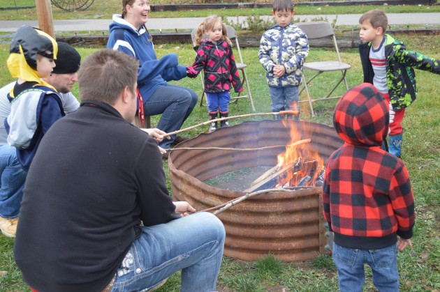 Roasting wieners was a good way to take the chill off