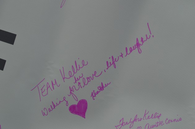 Run for the Cure Wall of Hope contains poignant messages