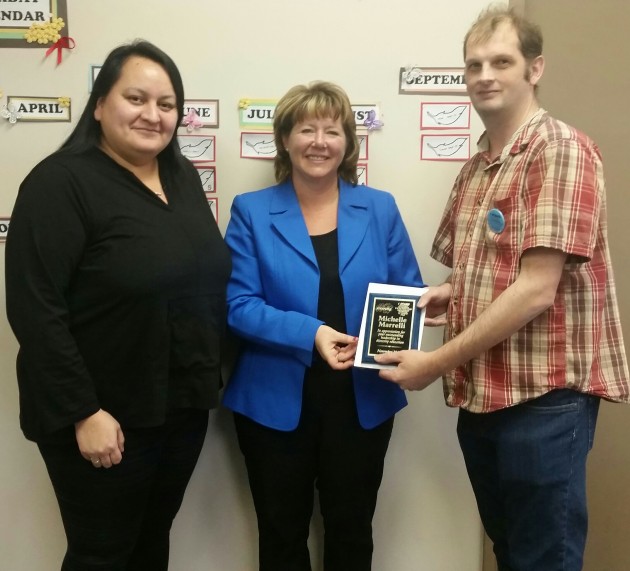 From left, Positive Living North Executive Director Vanessa West, Michelle Marrelli, and Diversity's Shawn Peters