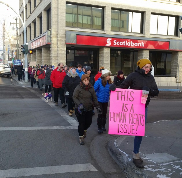 Dozens participated in today's climate action walk in Prince George - photos 250News