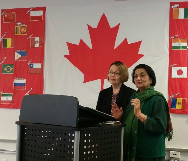 PG-Valemount MLA Shirely Bond and Baljit Sethi, executive director, IMSS - photo 250News