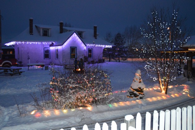 There are many light displays throughout the museum grounds