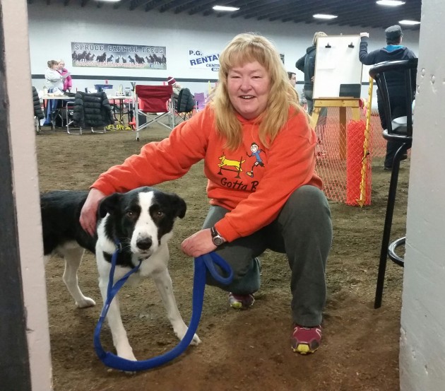 Holmgren with her Border Collie Quest
