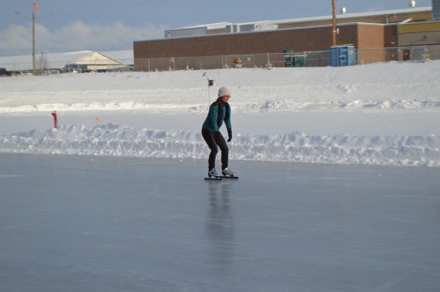 Outdoor ice oval opens for skating today. 250 News archive