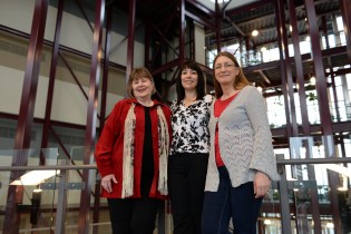 From left: Dawn Hemingway, UNBC School of Social Work Program Chair, Joanna Pierce of the Aboriginal Child and Youth Mental Health Planning Committee, and Susan Burke, UNBC School of Social Work lecturer - photo courtesy UNBC