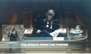 The Honourable Judith Guichon, B.C.'s Lieutenant Governor, delivers today's Throne Speech