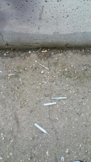 This discarded needle was found near 15th and Spruce - photo 250News