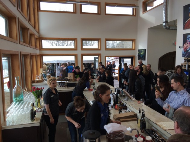 Guests enjoyed sampling the Mulled wines inside the winery and outdoors. Photo courtesy Pat Bell