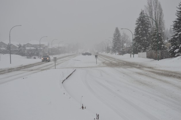 The view looking east on 5th Avenue, near Foothills, Sunday afternoon