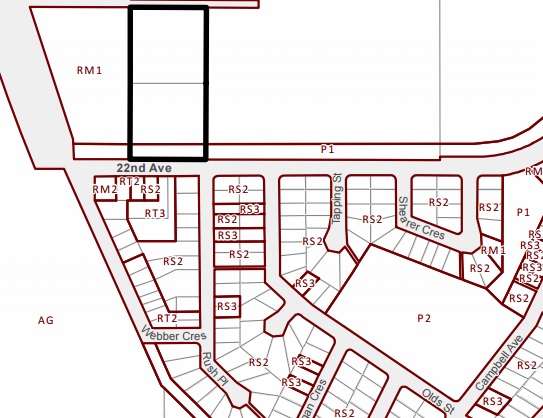Two-hectare undeveloped parcel of crown land along 22nd Ave map courtesy CPG