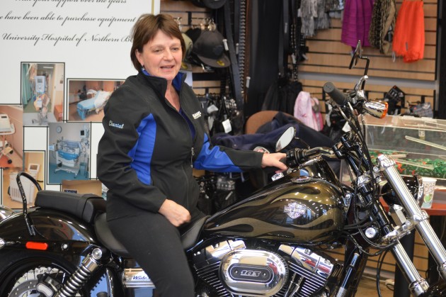 Chantal Morton is already thinking about firing up her new Harley. Photos 250 News