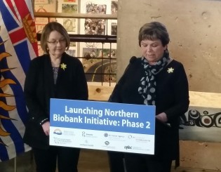 PG-Valemount MLA Shirley Bond and cancer survivor Josie Pasowicz