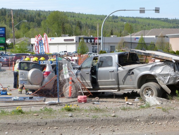 Serious injuries and heavy damage are reported in Highway 16 collision. Photos 250News