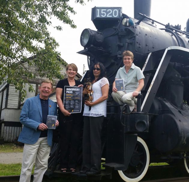 Left to right, Regional District Director Murry Krause, Chair of the Regional District’s Cultural Services Advisory Committee, Janet Marren, Chief Librarian, Prince George Public Library, Ranjit Gill, Executive Director, Railway & Forestry Museum, Regional District Director Lara Beckett, Vice Chair of the Cultural Services Advisory Committee - photo 250News