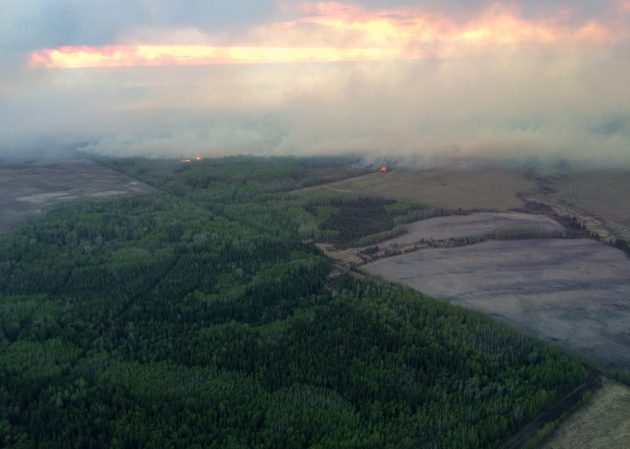 Beatton Airport Rd fire - photo courtesy BC Wildfire Service