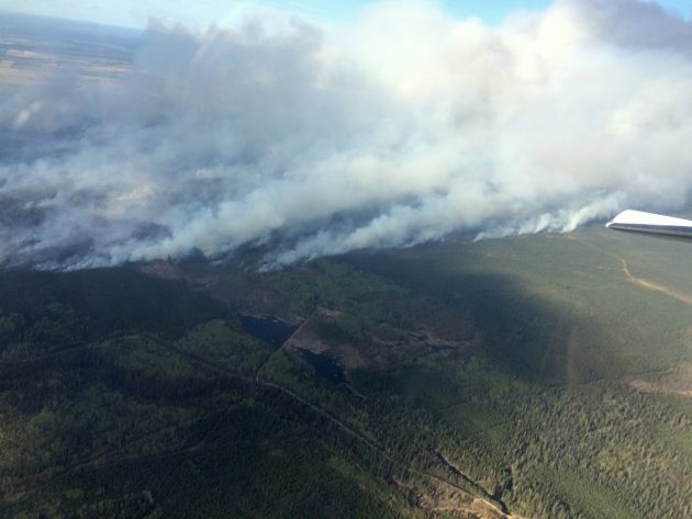 The Siphon Creek fire - photo courtesy BC Wildfire Service