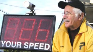 Speedwatch Board - image courtesy ICBC