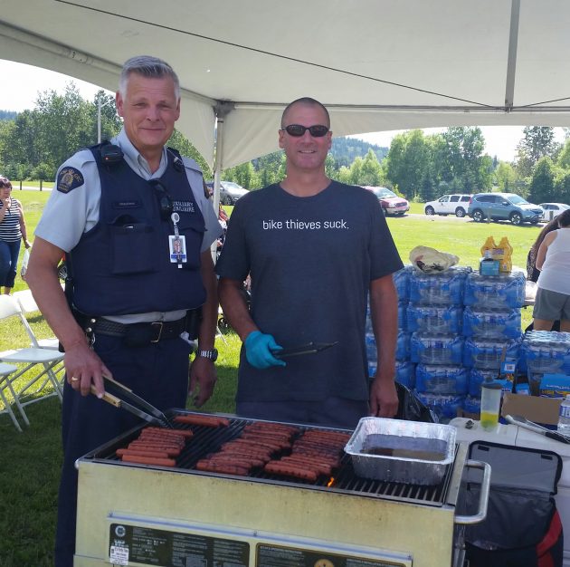 From left, Auxiliary Constable Joseph Naaykens and Prince George RCMP Supt. Warren Brown