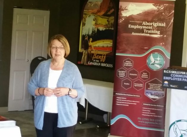 Jobs Minister Shirley Bond at this morning's announcement - photo 250News