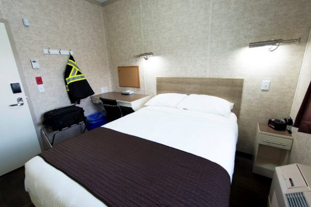 Here's what the rooms like like at the Site C workers lodge in Fort St John - photo courtesy BC Hydro