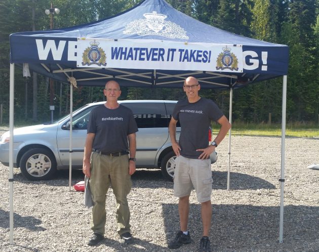 From left, Auxiliary Constable Hans Mannhardt and Corporal Craig Douglass