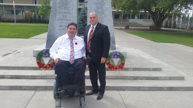 From left, Canada's Veterans Affairs Minister Kent Hehr and Cariboo-Prince George Conservative MP Todd Doherty - photos 250News