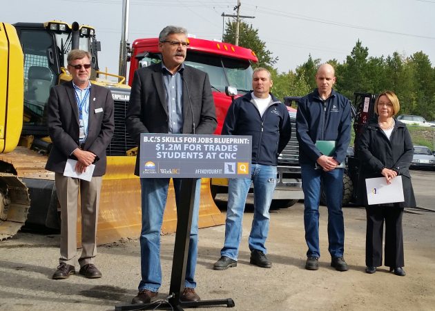 Prince George-Mackenzie MLA Mike Morris at this morning's announcement - photo 250News