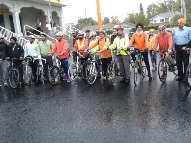 Riders in last year's Bike-A-Thon set their sights on Purden. Submitted photo