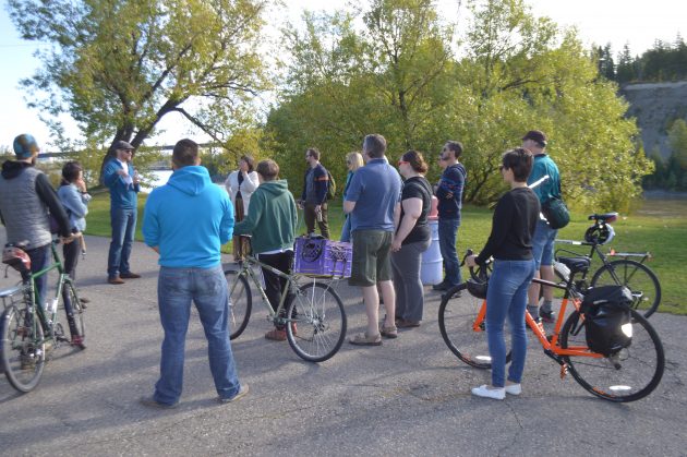 Discussion on the bank of the Fraser Saturday centred on effects of resource development. Photos 250News