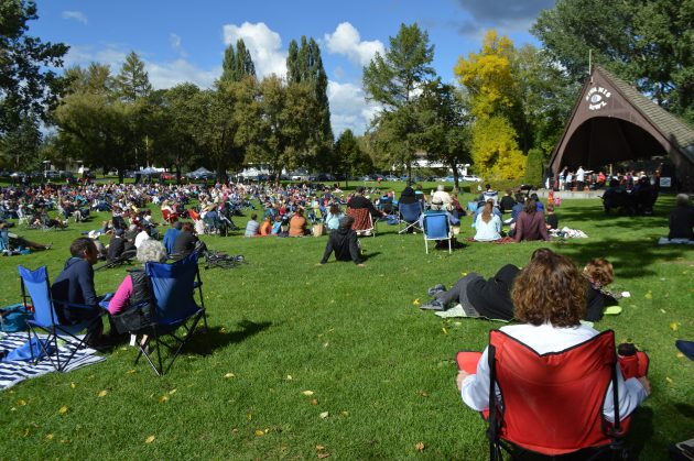 A large crowd took advantage of a sunny afternoon to enjoy the music of the PGSO