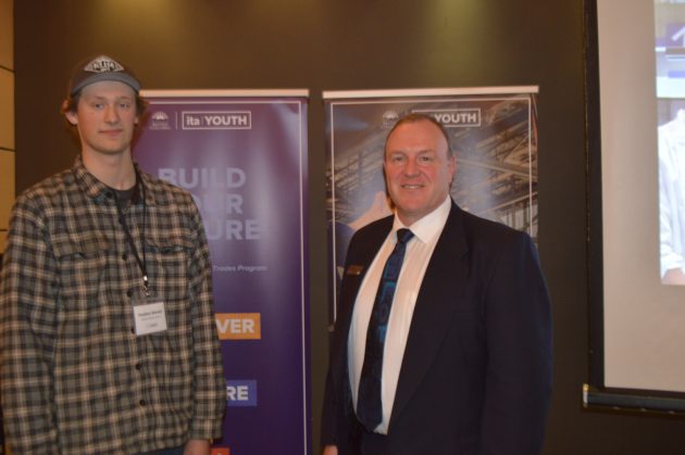 ITA COO Jeff Lekstrom (r) and Trades program student Hayden Wendt. Photo 250News