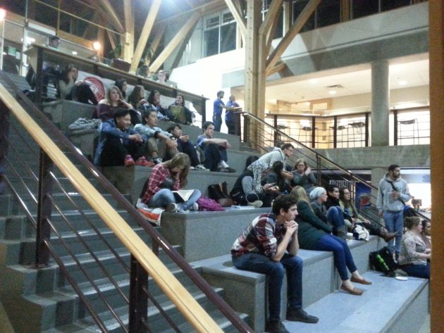 About 100 students gathered to watch the results come in - photos 250News