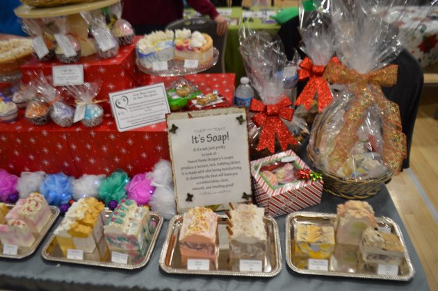 There's a wide variety of products on sale at Winterfest, including soaps that look a lot like pastries. Photo 250News