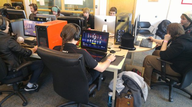 Just a few of the gamers taking part at Power Up Prince George at UNBC. Photo courtesy Pat Howard